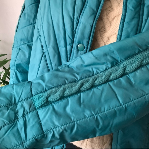 v i n t a g e :: Puffy Sunburst Quilted Cable Knit Coat - Picture 7 of 16